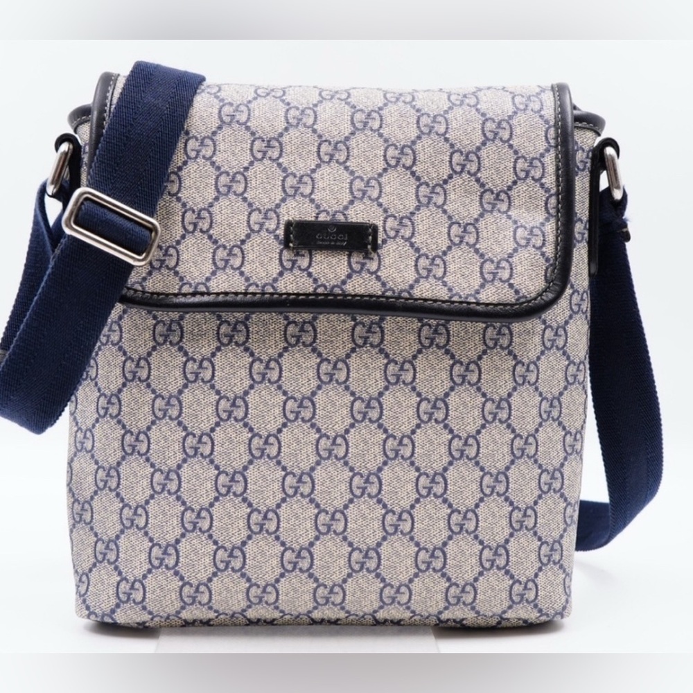GUCCI GG Plus Monogram Flap Messenger Bag